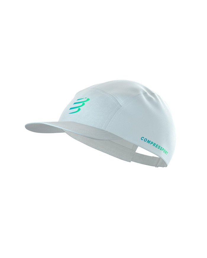 Compressport Unisex's 5 Panel Cap - Star White/Blue Green