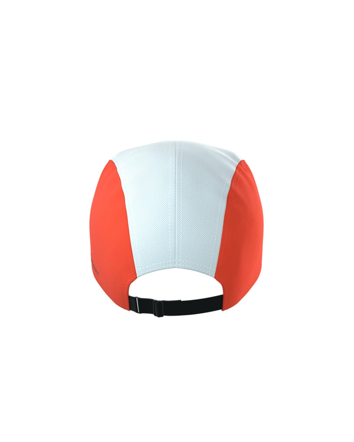 Compressport Unisex's 5 Panel Cap - Star White/Tigerlily