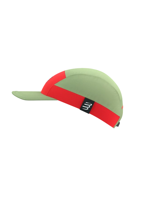 Compressport Unisex's 5 Panel Light Cap - Nile/Fluo Red