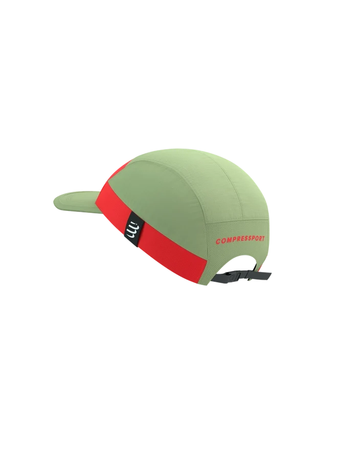Compressport Unisex's 5 Panel Light Cap - Nile/Fluo Red