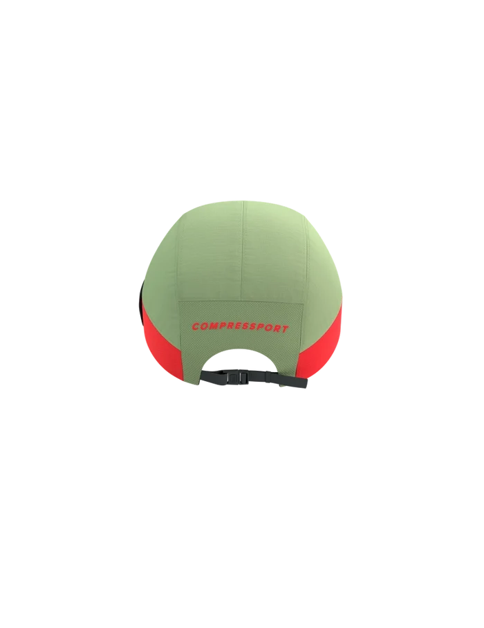 Compressport Unisex's 5 Panel Light Cap - Nile/Fluo Red