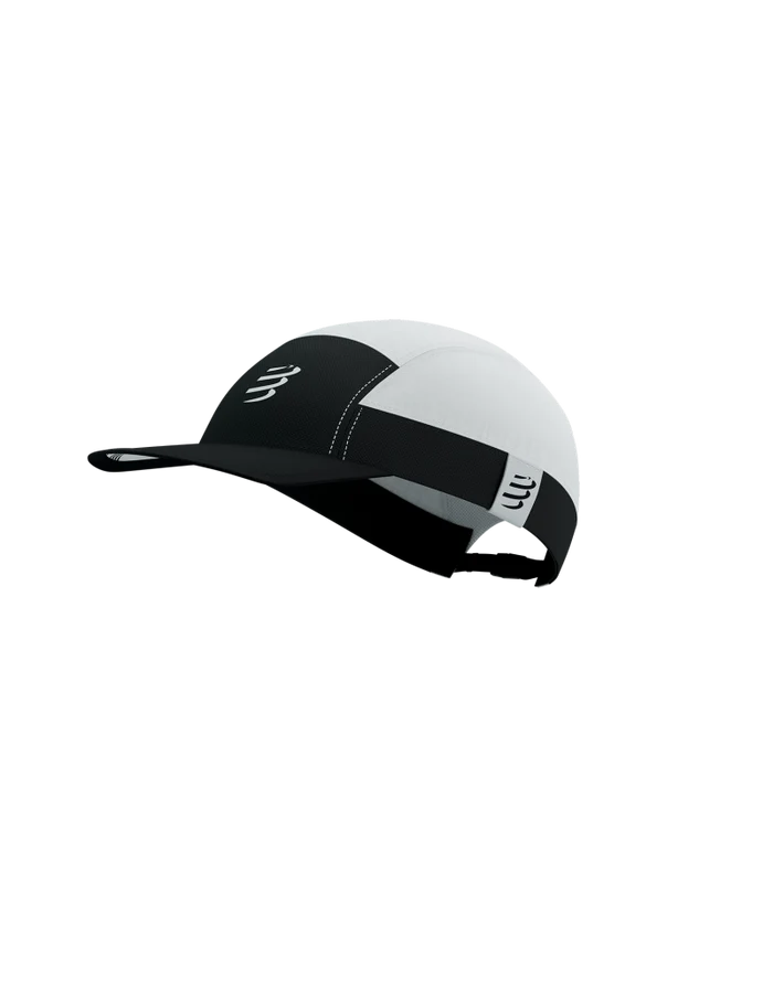 Compressport Unisex's 5 Panel Light Cap - White/Black
