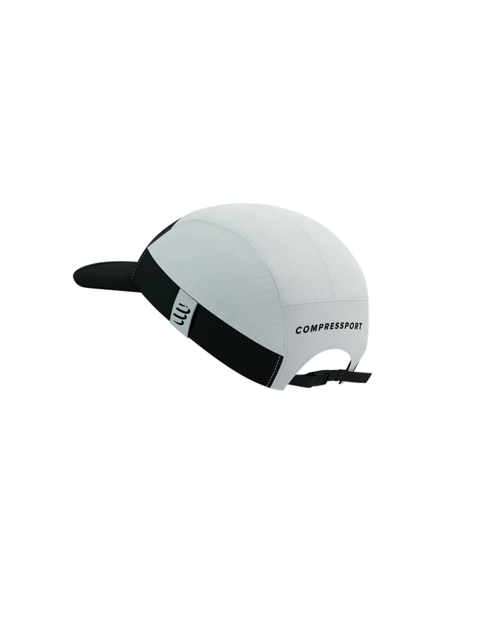 Compressport Unisex's 5 Panel Light Cap - White/Black