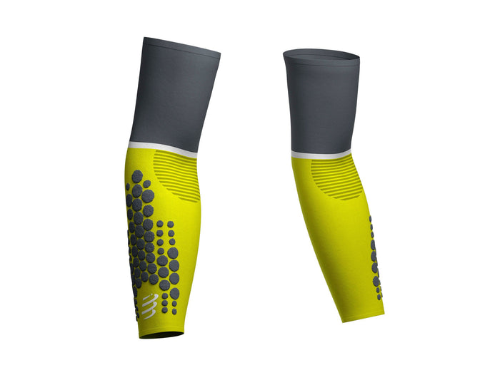 Compressport Unisex's Arm Force Ultralight - Lime/Grey (SU00008B_607)