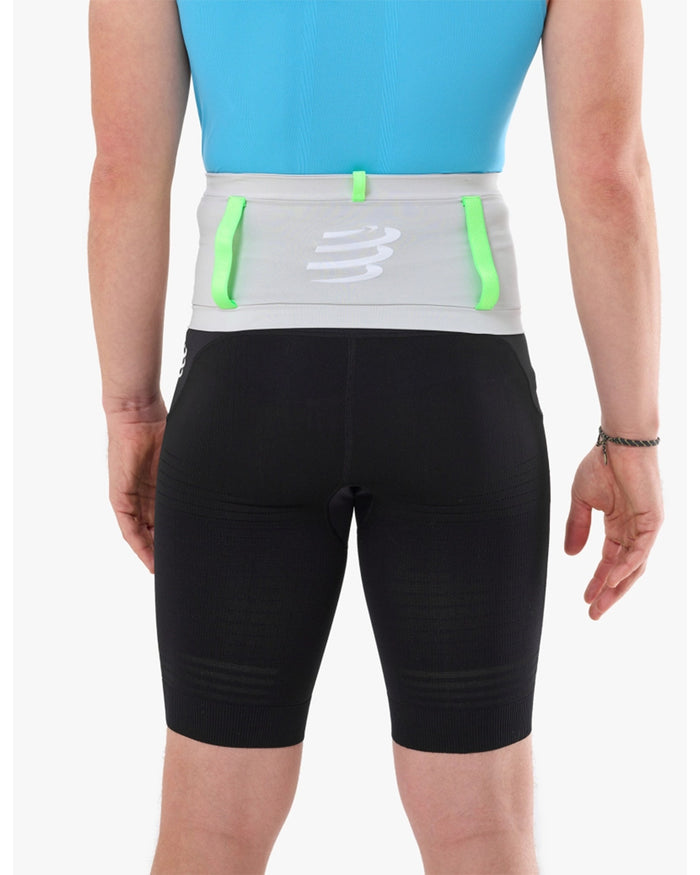 Compressport Unisex's Free Belt Pro - Gray Violet/Neon Green