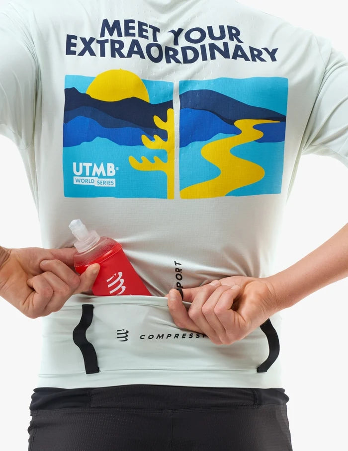 Compressport Unisex's Free Belt Pro UTMB 2025 L1 - Ice Flow