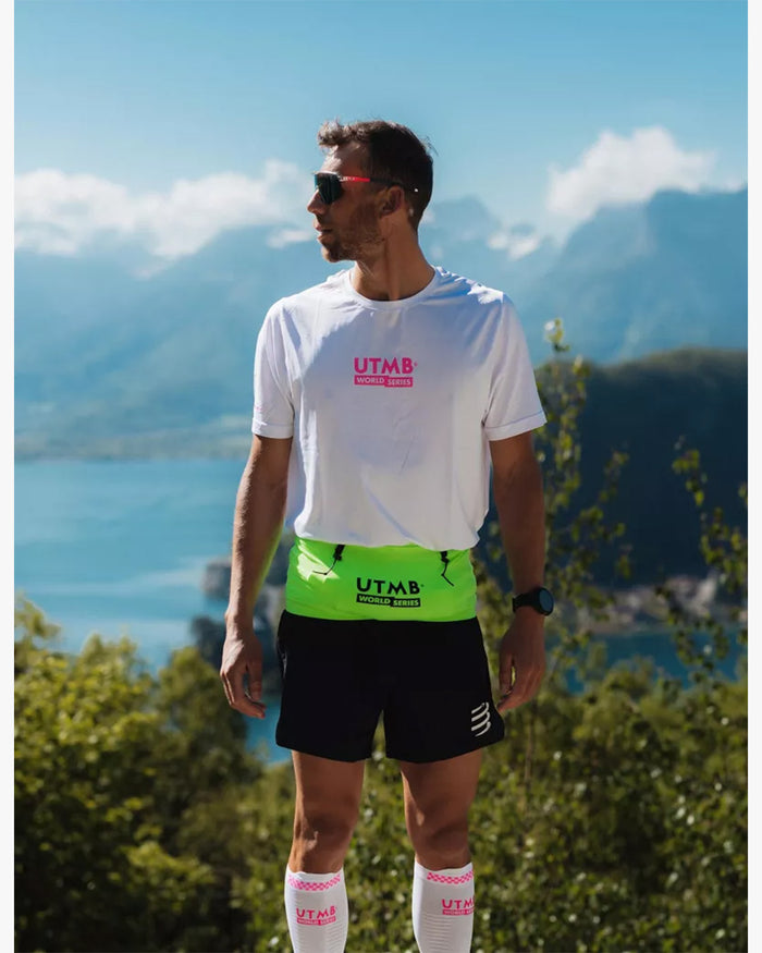 Compressport Unisex's Free Belt Pro UTMB 2026 L1 - Neon Green