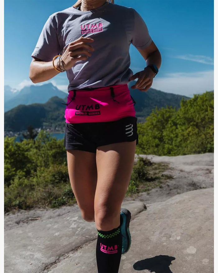 Compressport Unisex's Free Belt Pro UTMB 2026 L1 - Neon Pink
