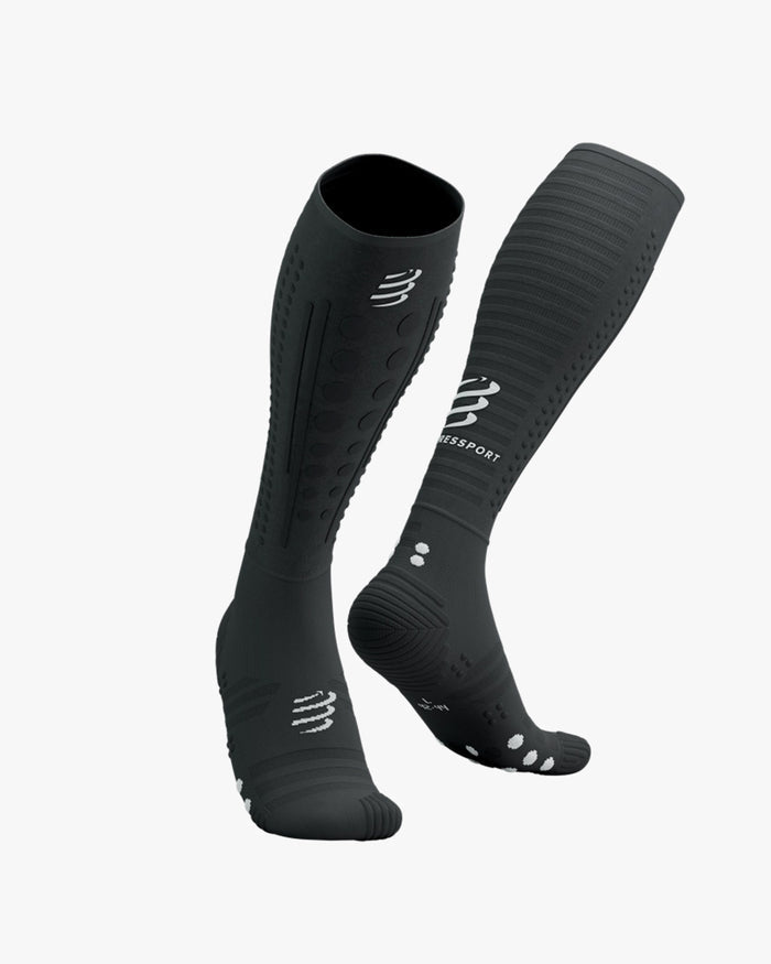 Compressport Unisex's Full Socks Aero 2.0 - Black/White