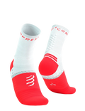 Compressport Unisex's Pro Marathon Socks v2.0 - Fluo Red/White