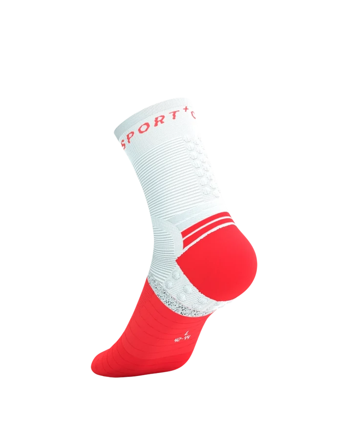 Compressport Unisex's Pro Marathon Socks v2.0 - Fluo Red/White