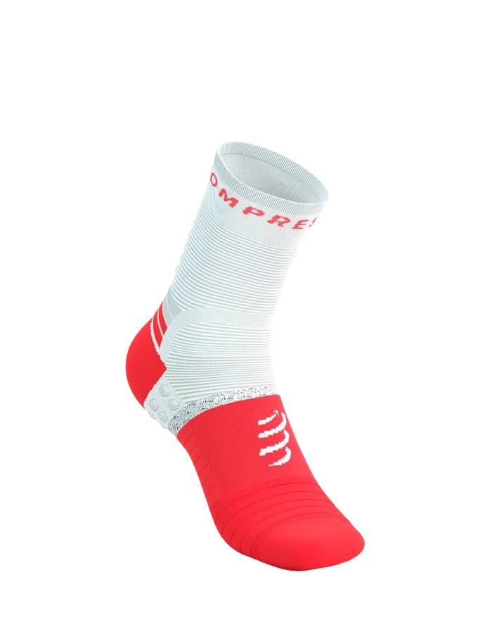 Compressport Unisex's Pro Marathon Socks v2.0 - Fluo Red/White