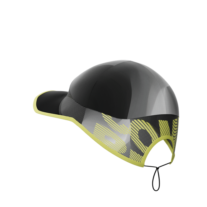 Compressport Unisex's Pro Racing Cap - Black/White/Safety Yellow