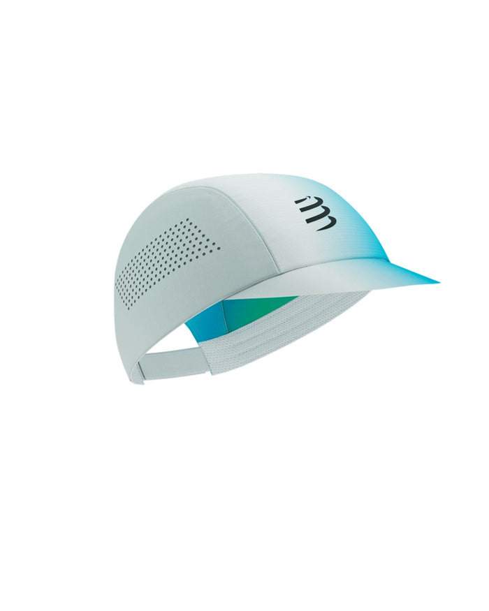 Compressport Unisex's Pro Racing Cap - Star White/Blue Green