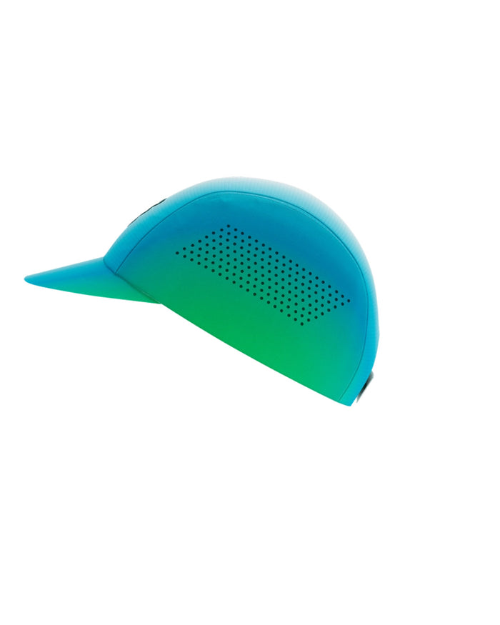 Compressport Unisex's Pro Racing Cap - Star White/Blue Green