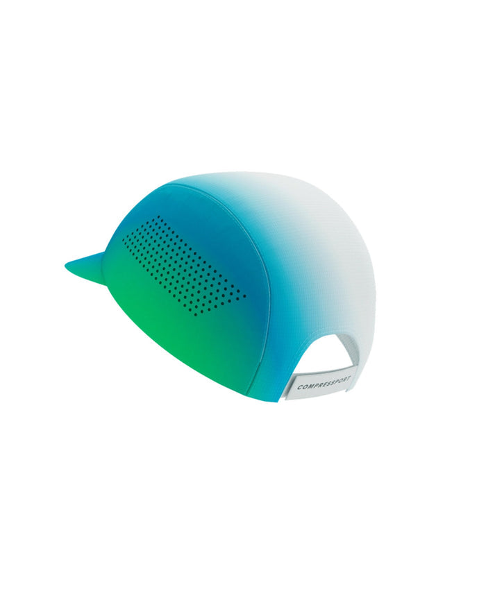 Compressport Unisex's Pro Racing Cap - Star White/Blue Green
