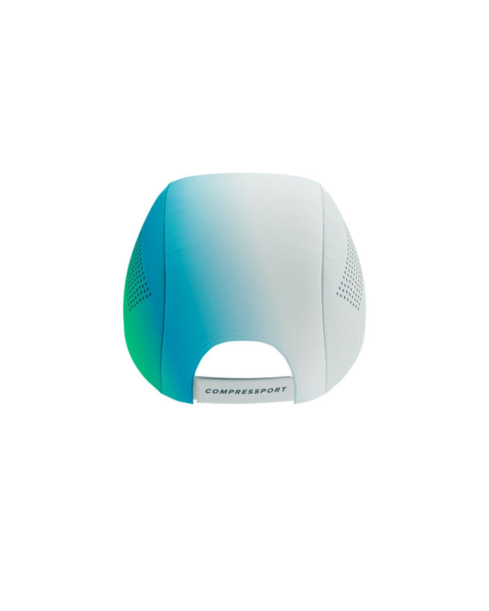 Compressport Unisex's Pro Racing Cap - Star White/Blue Green