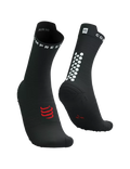 Compressport Unisex's Pro Racing Socks v4.0 Run High - Black/White