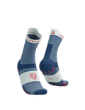Compressport Unisex's PRO Racing Socks v4.0 Run High - Blues/Sugar