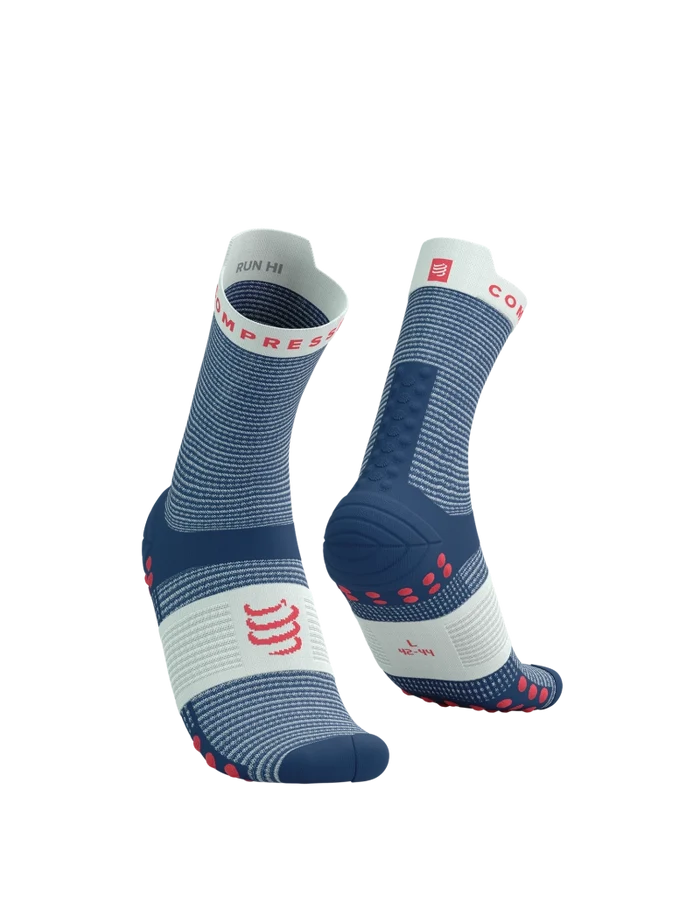 Compressport Unisex's PRO Racing Socks v4.0 Run High - Blues/Sugar