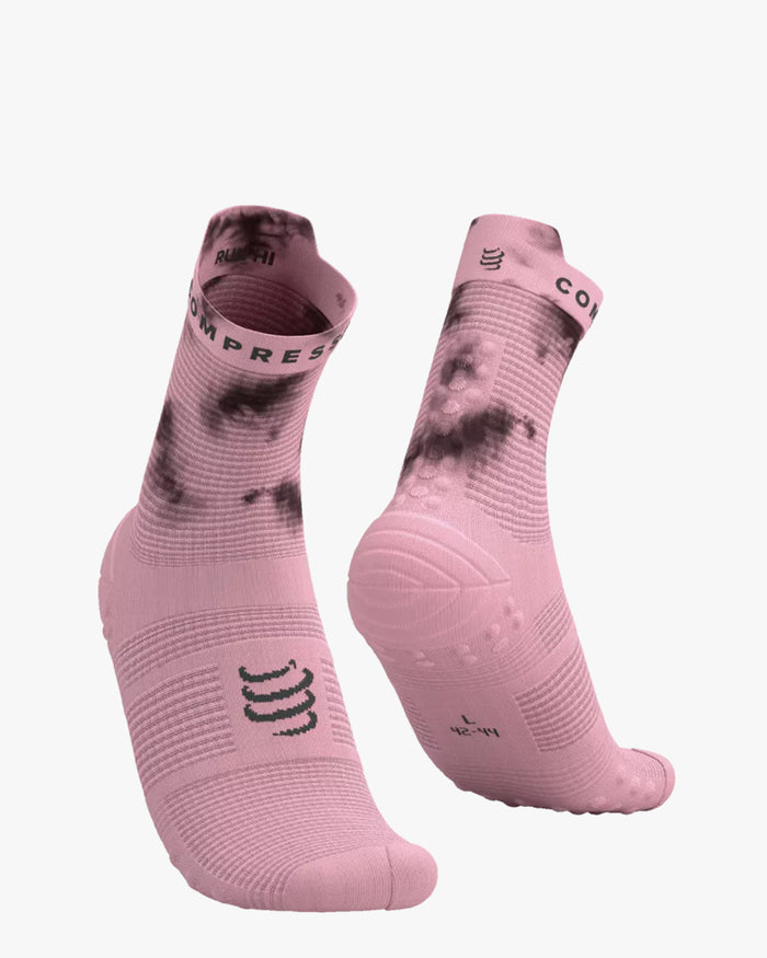 Compressport Unisex's Pro Racing Socks v4.0 Run High - Eat My Dust! - Zephyr Tie Dye