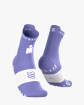 Compressport Unisex's Pro Racing Socks v4.0 Run High - Ironman 2026 - L1 - Neon Green/White