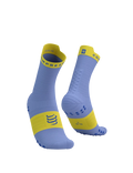 Compressport Unisex's Pro Racing Socks v4.0 Run High - Jacaranda/Maize