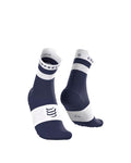Compressport Unisex's Pro Racing Socks v4.0 Run High - Peacoat/White