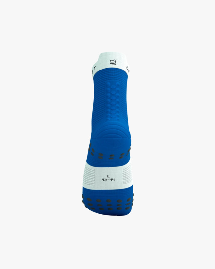 Compressport Unisex's Pro Racing Socks v4.0 Run High - Princess Blue/White