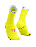 Compressport Unisex's Pro Racing Socks v4.0 Run High - Safe Yellow/White