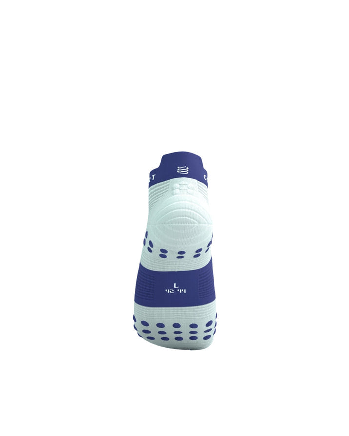 Compressport Unisex's Pro Racing Socks v4.0 Run High - Star White/Orient Blue