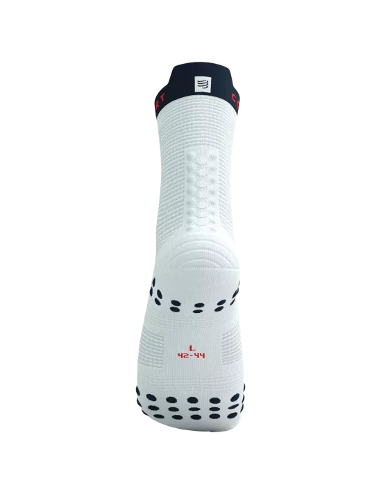 Compressport Unisex's Pro Racing Socks v4.0 Run High - White/Blues
