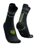 Compressport Unisex's Pro Racing Socks V4.0 Run High Flash - Black/Fluo Yellow