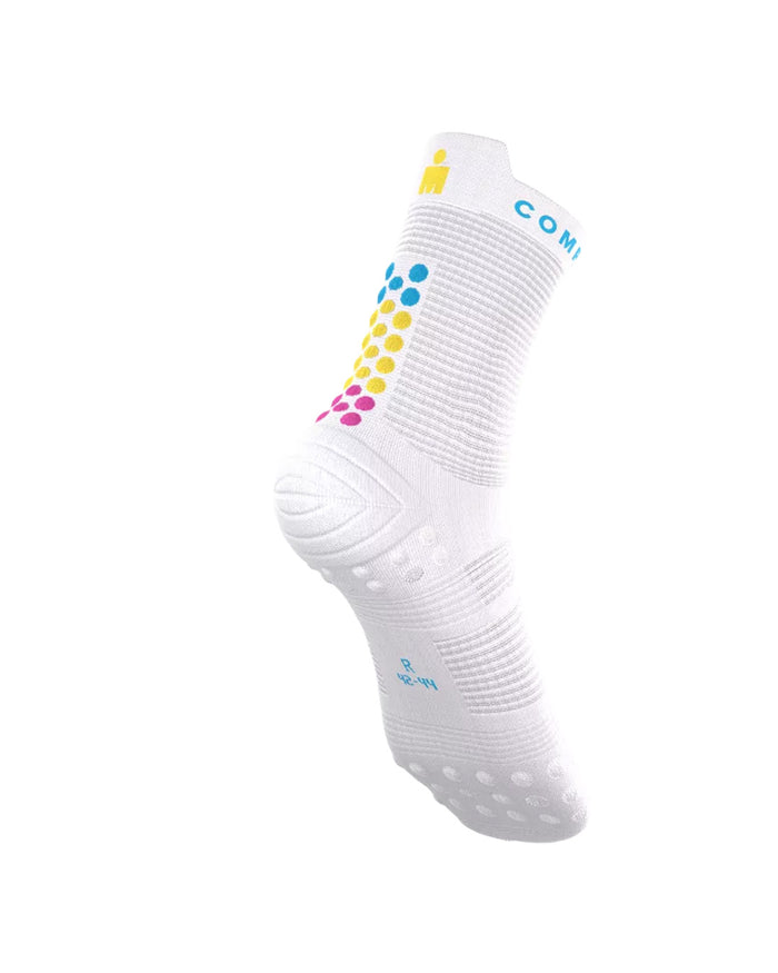 Compressport Unisex's Pro Racing Socks v4.0 Run High Ironman 2026 L2 - White