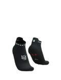 Compressport Unisex's PRO Racing Socks v4.0 Run Low - Black/White