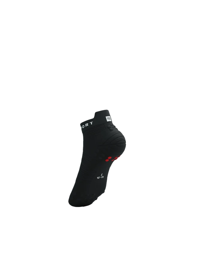 Compressport Unisex's PRO Racing Socks v4.0 Run Low - Black/White