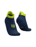 Compressport Unisex's Pro Racing Socks v4.0 Run Low - Blues/Green Sheen