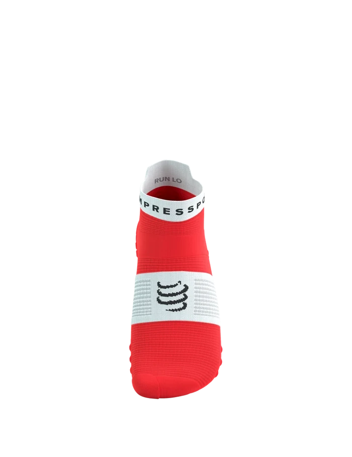 Compressport Unisex's Pro Racing Socks v4.0 Run Low - Fluo Red/White