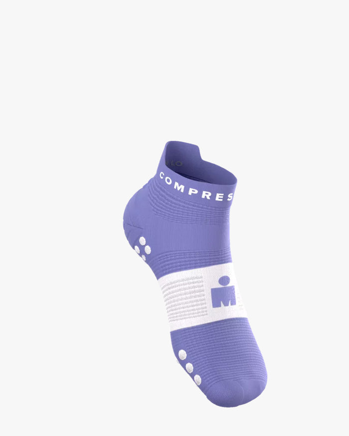 Compressport Unisex's Pro Racing Socks v4.0 Run Low - Ironman 2026 - L1 - Jacaranda/White