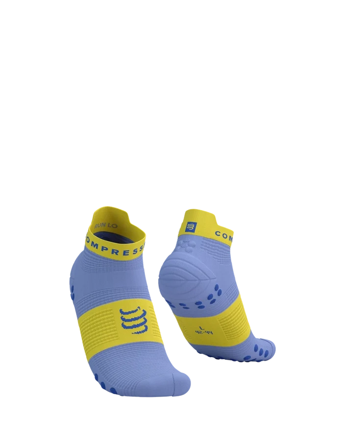 Compressport Unisex's Pro Racing Socks v4.0 Run Low - Jacaranda/Maize