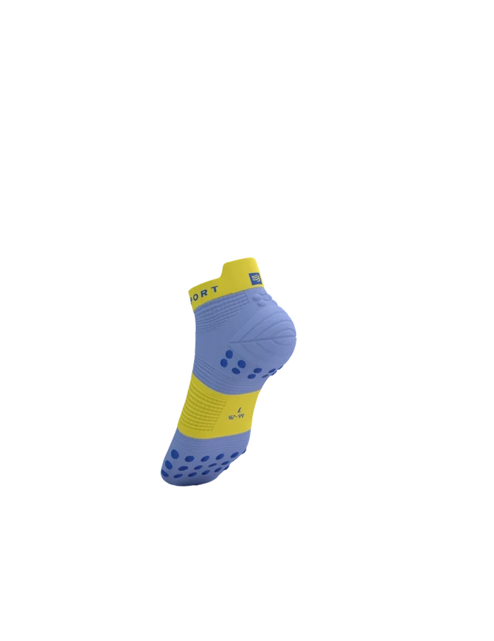 Compressport Unisex's Pro Racing Socks v4.0 Run Low - Jacaranda/Maize