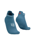 Compressport Unisex's Pro Racing Socks v4.0 Run Low - Niagara Blue/White