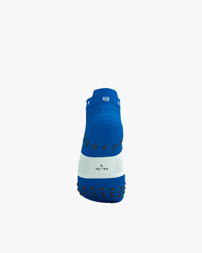 Compressport Unisex's Pro Racing Socks v4.0 Run Low - Princess Blue/White