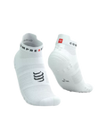 Compressport Unisex's Pro Racing Socks v4.0 Run Low - White/Black