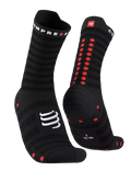 Compressport Unisex's Pro Racing Socks v4.0 Ultralight Run High - Black/Red