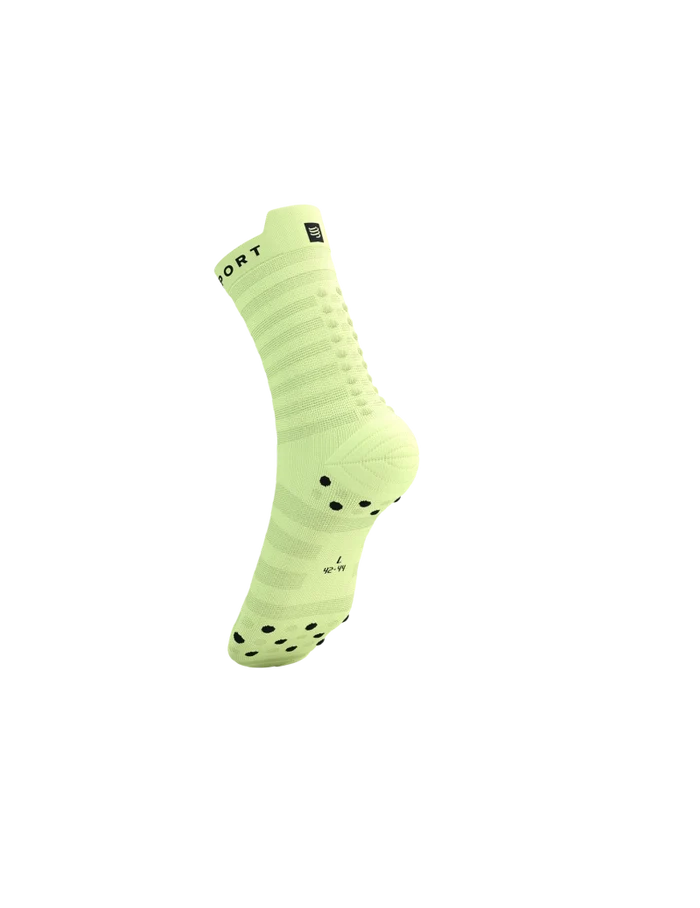 Compressport Unisex's Pro Racing Socks v4.0 Ultralight Run High - Shadow Lime/Black