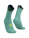Compressport Unisex's Pro Racing Socks v4.0 Ultralight Run High - Shell Blue/Blues