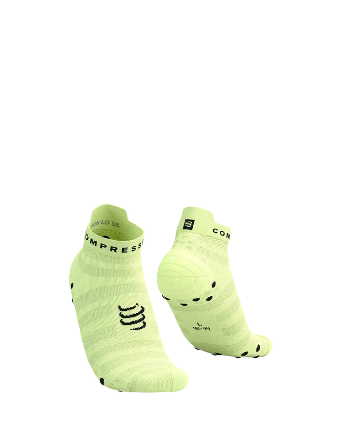 Compressport Unisex's PRO Racing Socks v4.0 Ultralight Run Low - Shadow Lime/Black