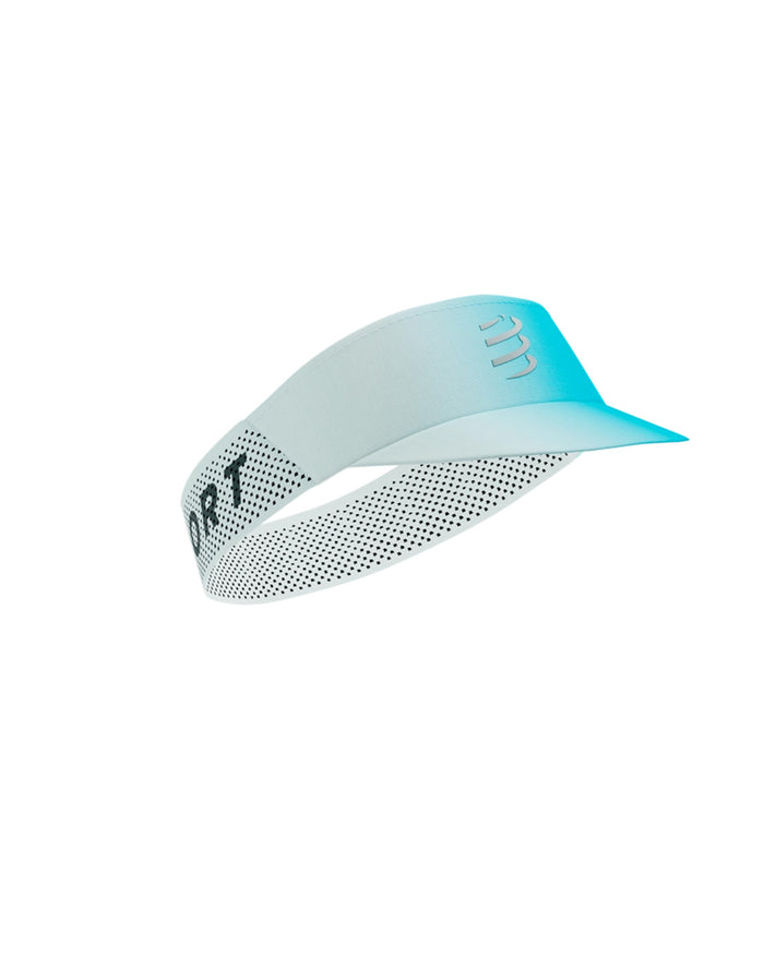Compressport Unisex's Pro Racing Visor - Star White/Blue Green