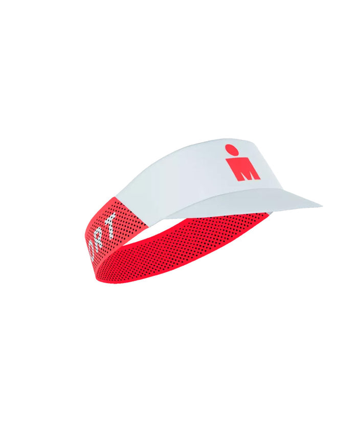 Compressport Unisex's Pro Racing Visor Ironman 2026 - L1 - White/Neon Red